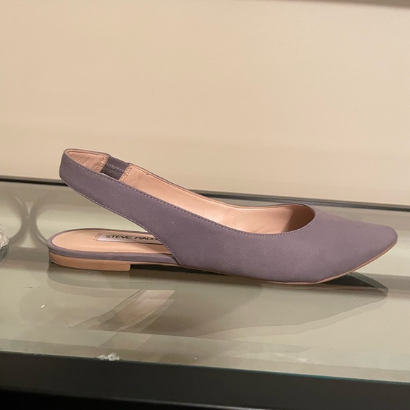 Grey suede sling back flats by Steve Madden Size 7.5m - Picture 6 of 9